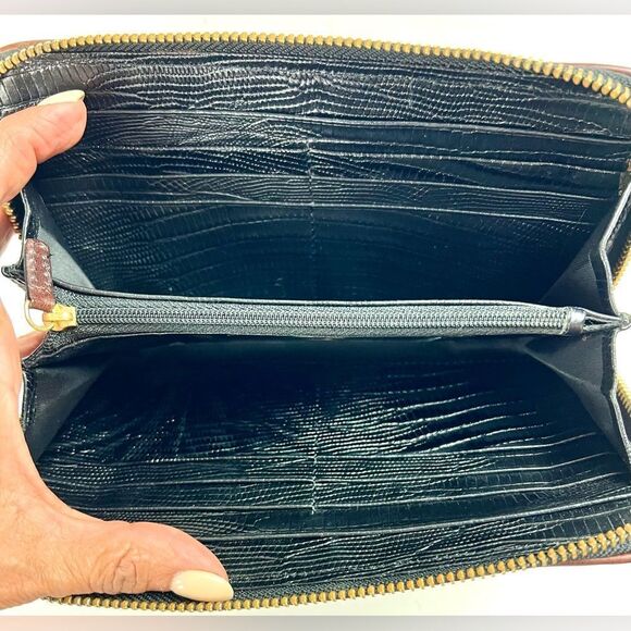 Brahmin Leather Embossed Zip Around Wallet - Picture 8 of 10